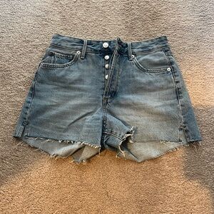 Mango Distressed Denim Jean Shorts